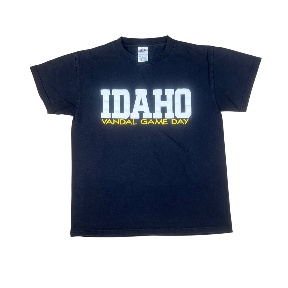 Delta Idaho Vandal Game Day T-Shirt Mens Small Black University of Idaho Cotton